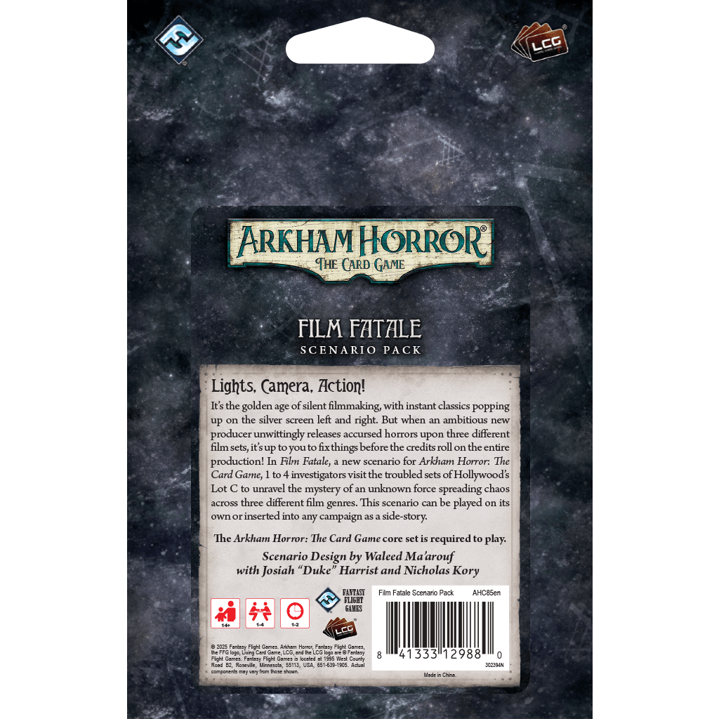Arkham Horror: The Card Game - Film Fatale Scenario Pack Collectible Card Games The Compleat Strategist