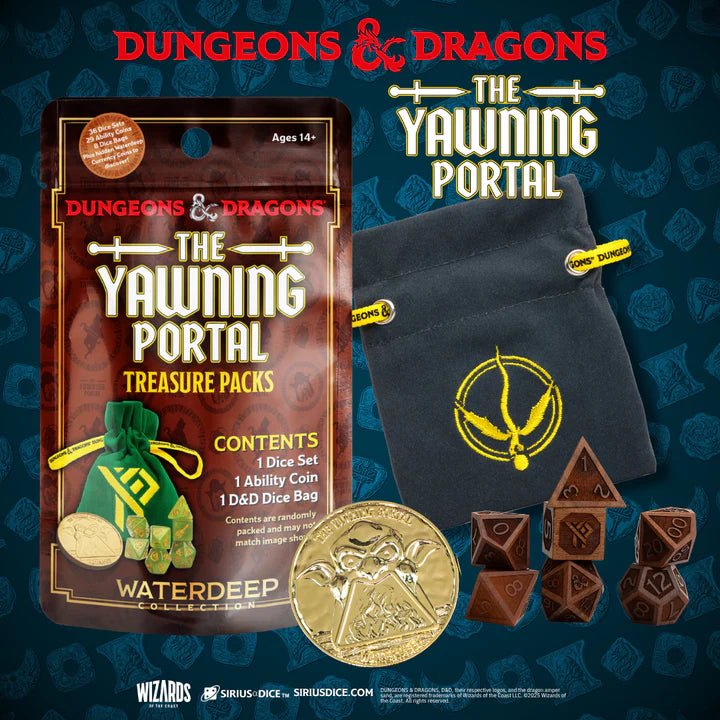 Dungeons & Dragons: The Yawning Portal Treasure Packs Dice Pack (1 Pack) Dice The Compleat Strategist