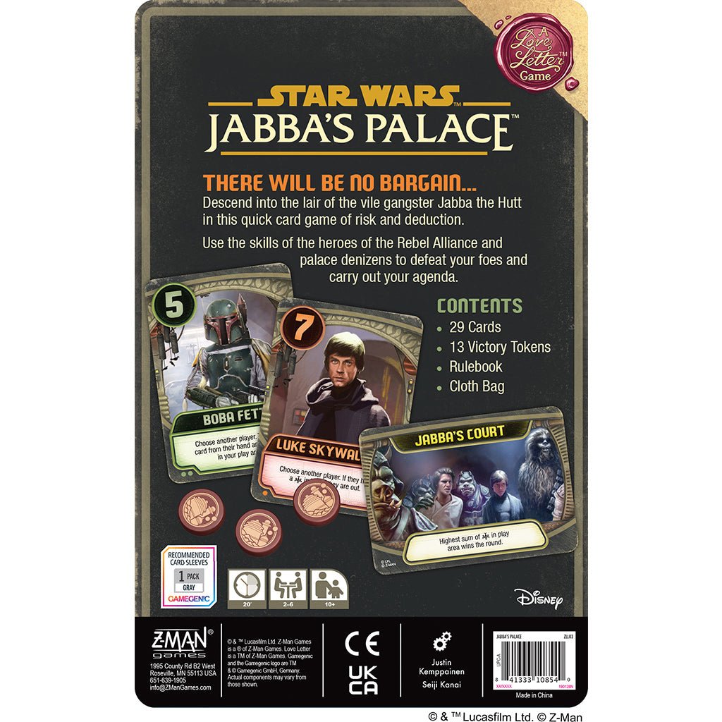 Jabba's Palace: A Love Letter Game - The Compleat Strategist