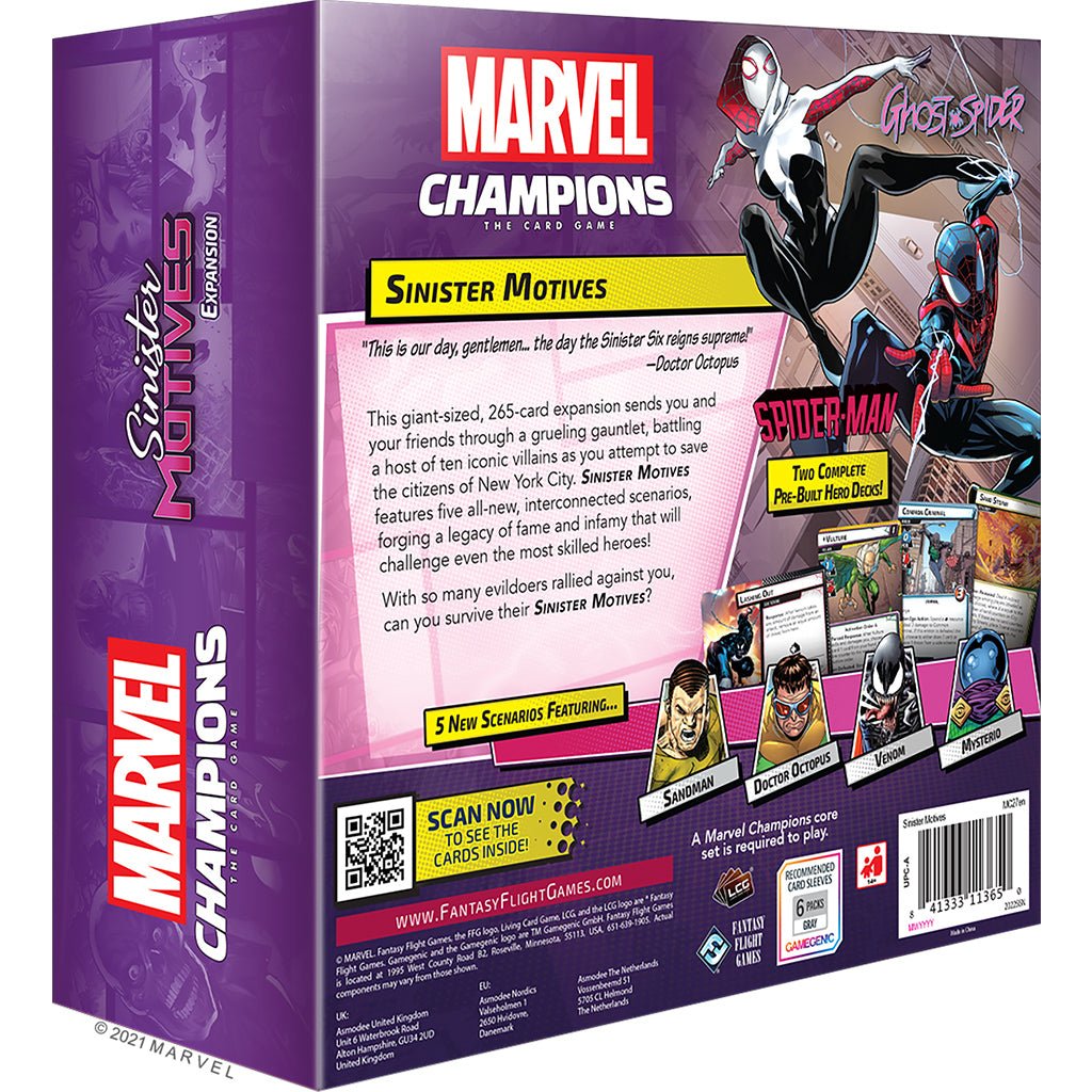 Marvel Champions: Sinister Motives from Fantasy Flight Games at The Compleat Strategist