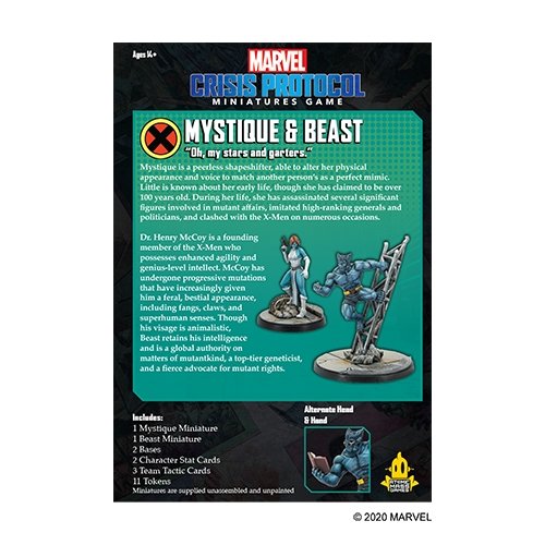 Marvel Crisis Protocol Beast & Mystique Character Pack Collectible Miniatures Games The Compleat Strategist
