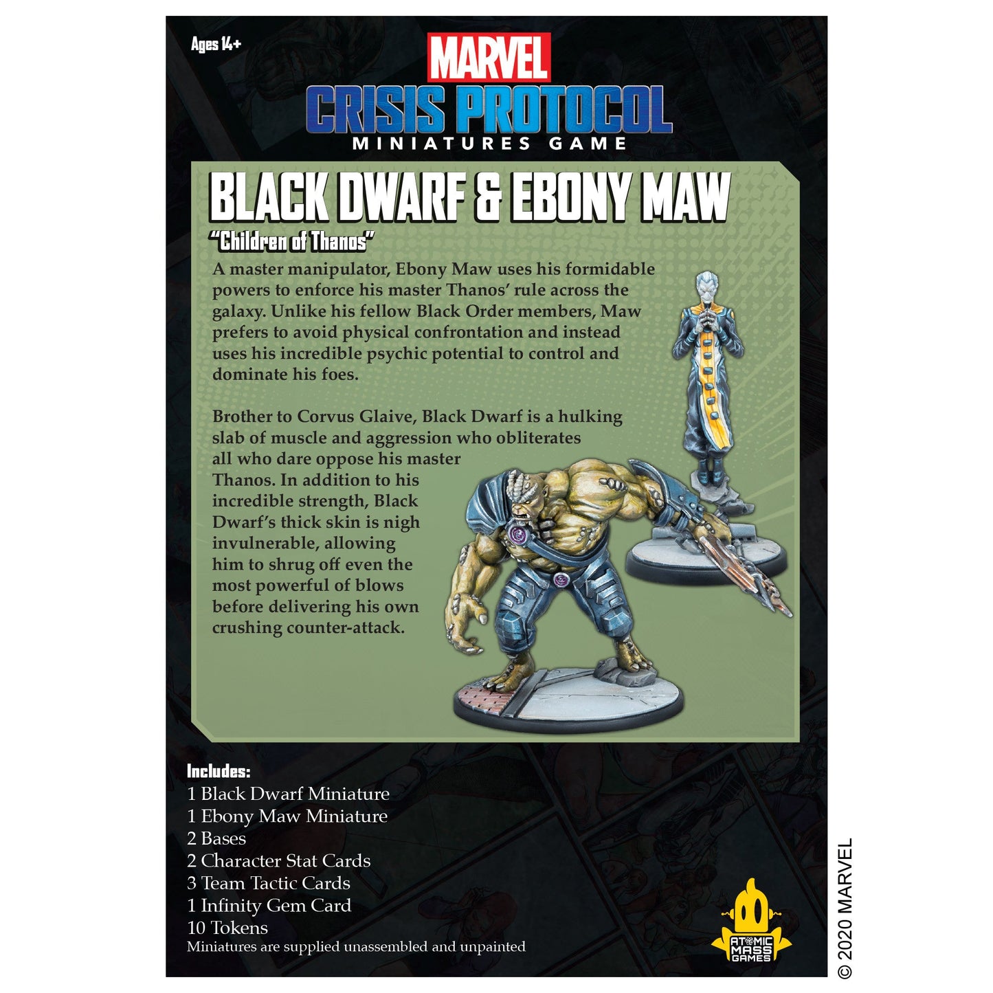 Marvel Crisis Protocol Black Dwarf & Ebony Maw Collectible Miniatures Games The Compleat Strategist