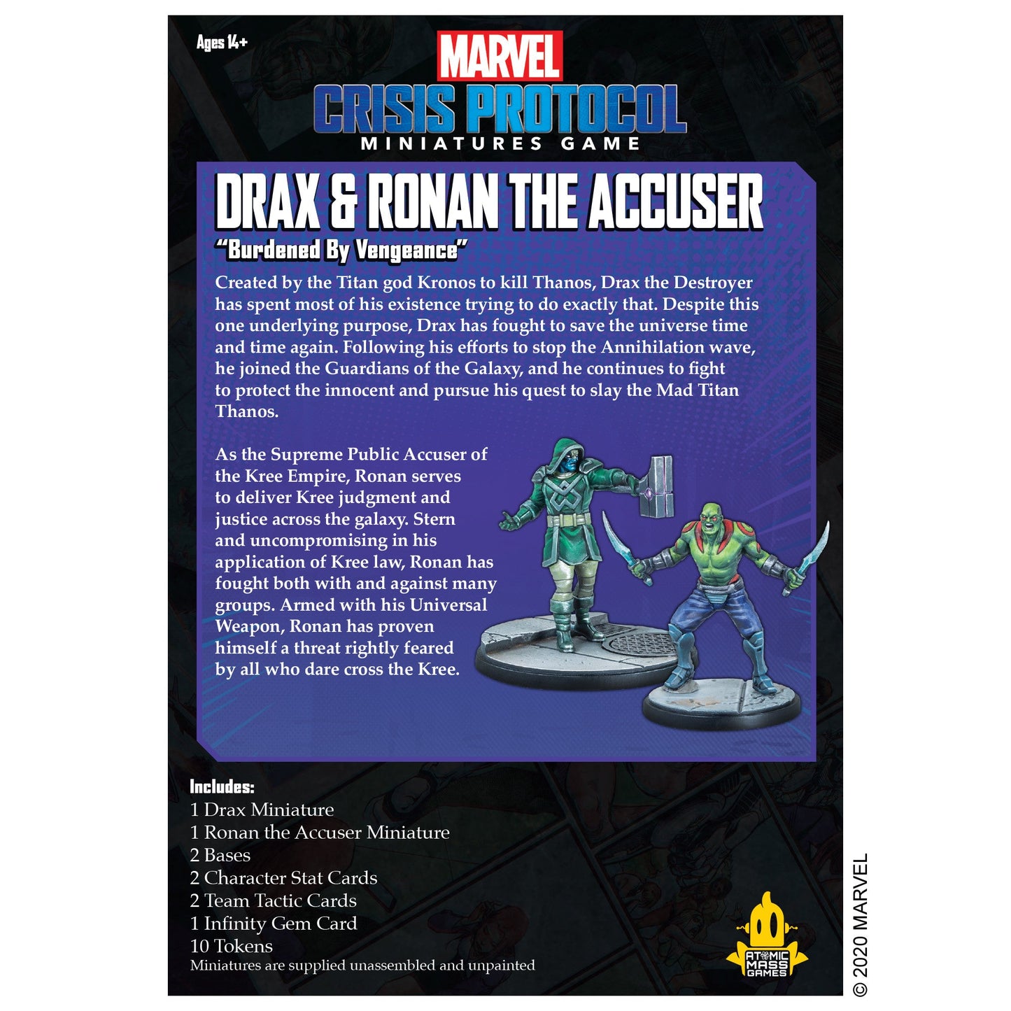 Marvel Crisis Protocol Drax and Ronan the Accuser from Atomic Mass Games at The Compleat Strategist