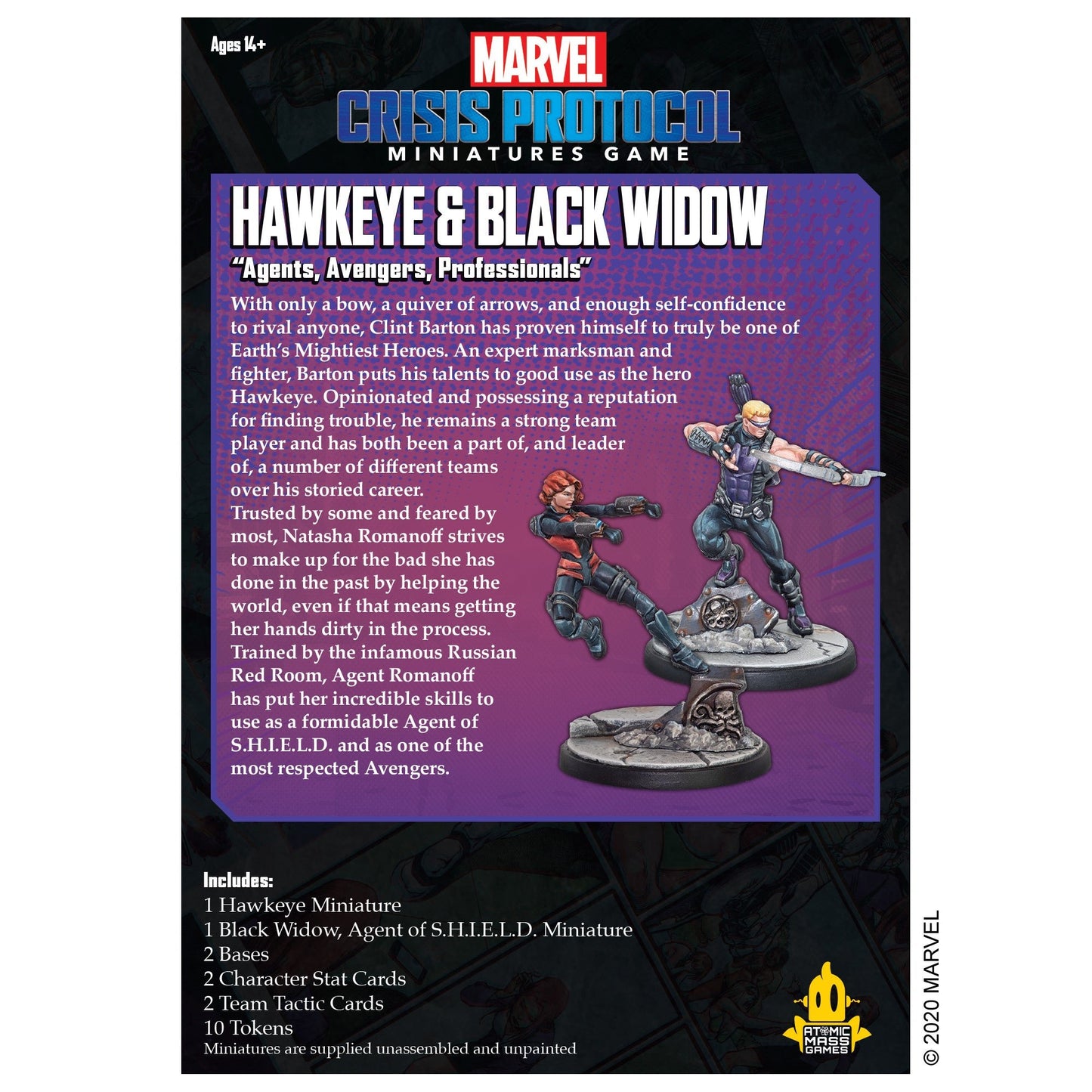 Marvel Crisis Protocol Hawkeye & Black Widow Collectible Miniatures Games The Compleat Strategist