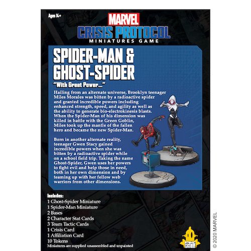 Marvel Crisis Protocol Spider-Man & Ghost-Spider Character Pack - The Compleat Strategist