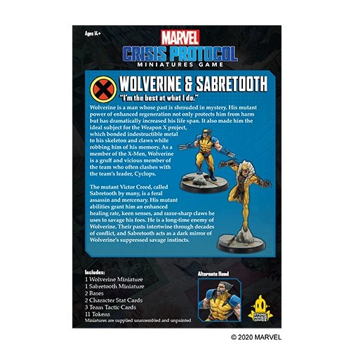 Marvel Crisis Protocol Wolverine & Sabertooth Character Pack - The Compleat Strategist