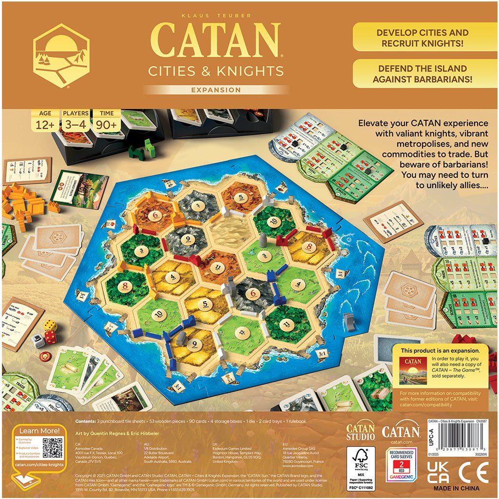CATAN® – Cities & Knights Expansion (preorder) Board Game The Compleat Strategist