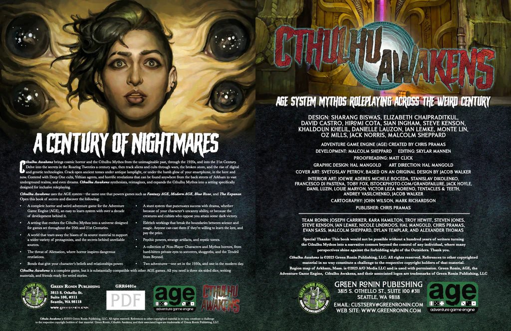 Cthulhu Awakens RPG from GREEN RONIN PUBLISHING at The Compleat Strategist