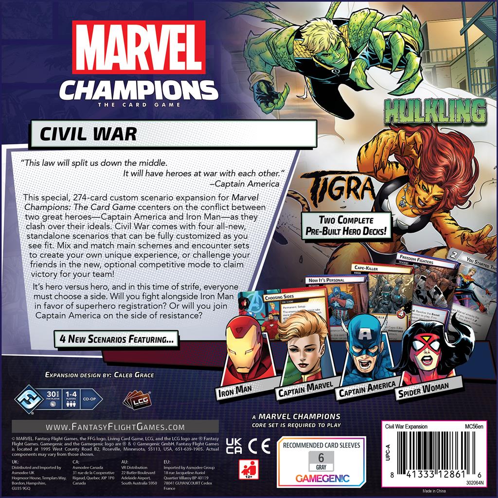 Marvel Champions: The Card Game - Civil War Expansion (Preorder) Collectible Card Game The Compleat Strategist