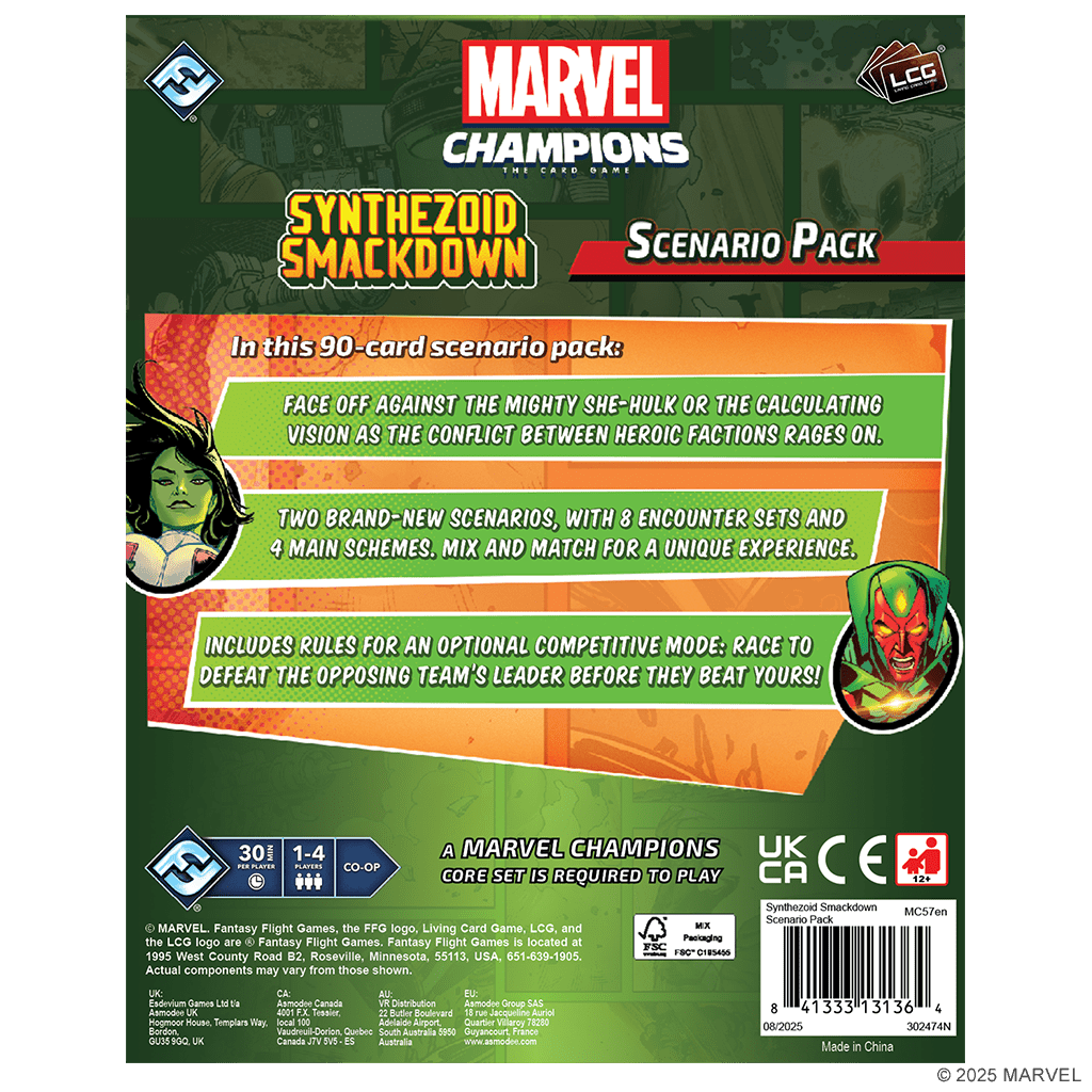 Marvel Champions: The Card Game - Synthezoid Smackdown Scenario Pack (Preorder) Collectible Card Game The Compleat Strategist