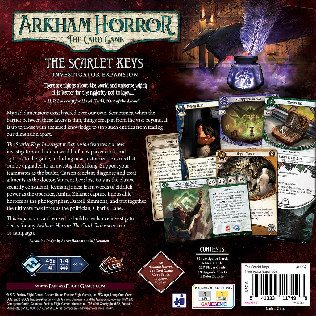 Arkham Horror: The Card Game - The Scarlet Keys Investigator Expansion - The Compleat Strategist