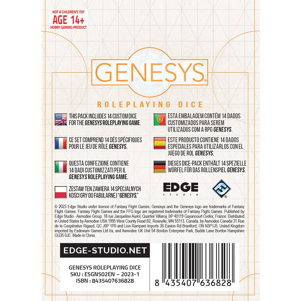 Genesys Roleplaying Dice Pack (Preorder) from Edge at The Compleat Strategist