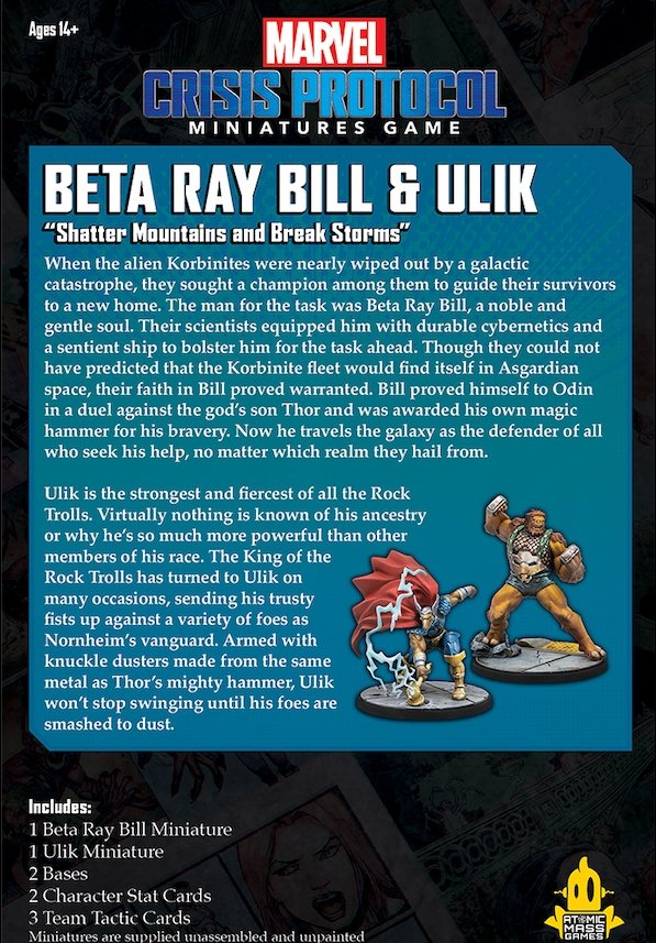 Marvel: Crisis Protocol Beta Ray Bill and Ulik from Atomic Mass Games at The Compleat Strategist