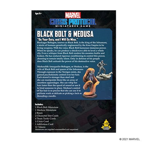 Marvel Crisis Protocol Black Bolt and Medusa Character Pack from Atomic Mass Games at The Compleat Strategist