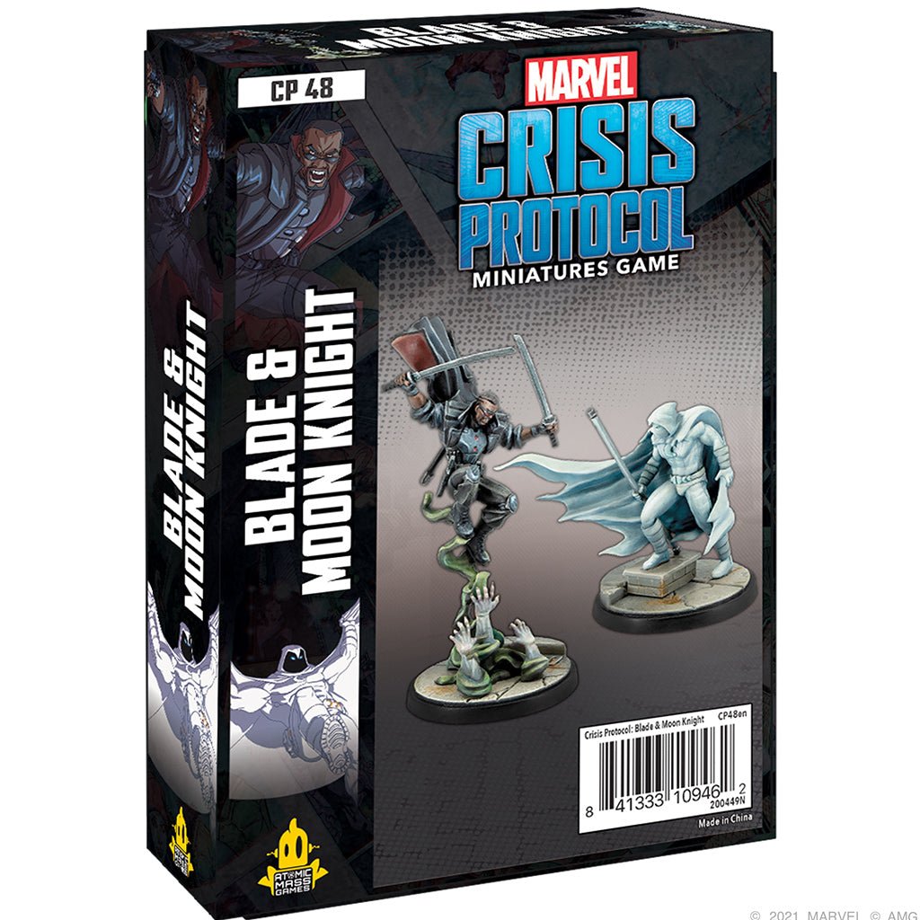 Marvel Crisis Protocol Blade and Moon Knight Character Pack from Fantasy Flight Games at The Compleat Strategist