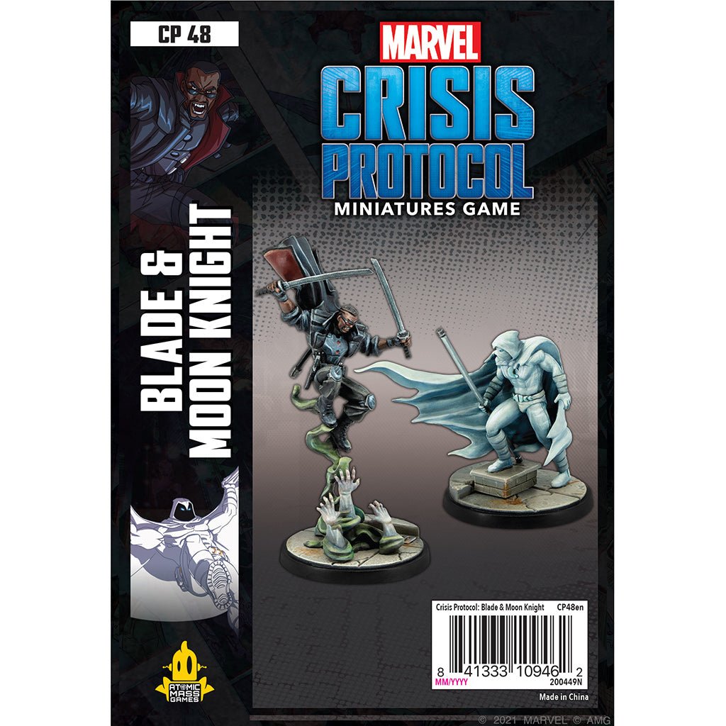 Marvel Crisis Protocol Blade and Moon Knight Character Pack from Fantasy Flight Games at The Compleat Strategist