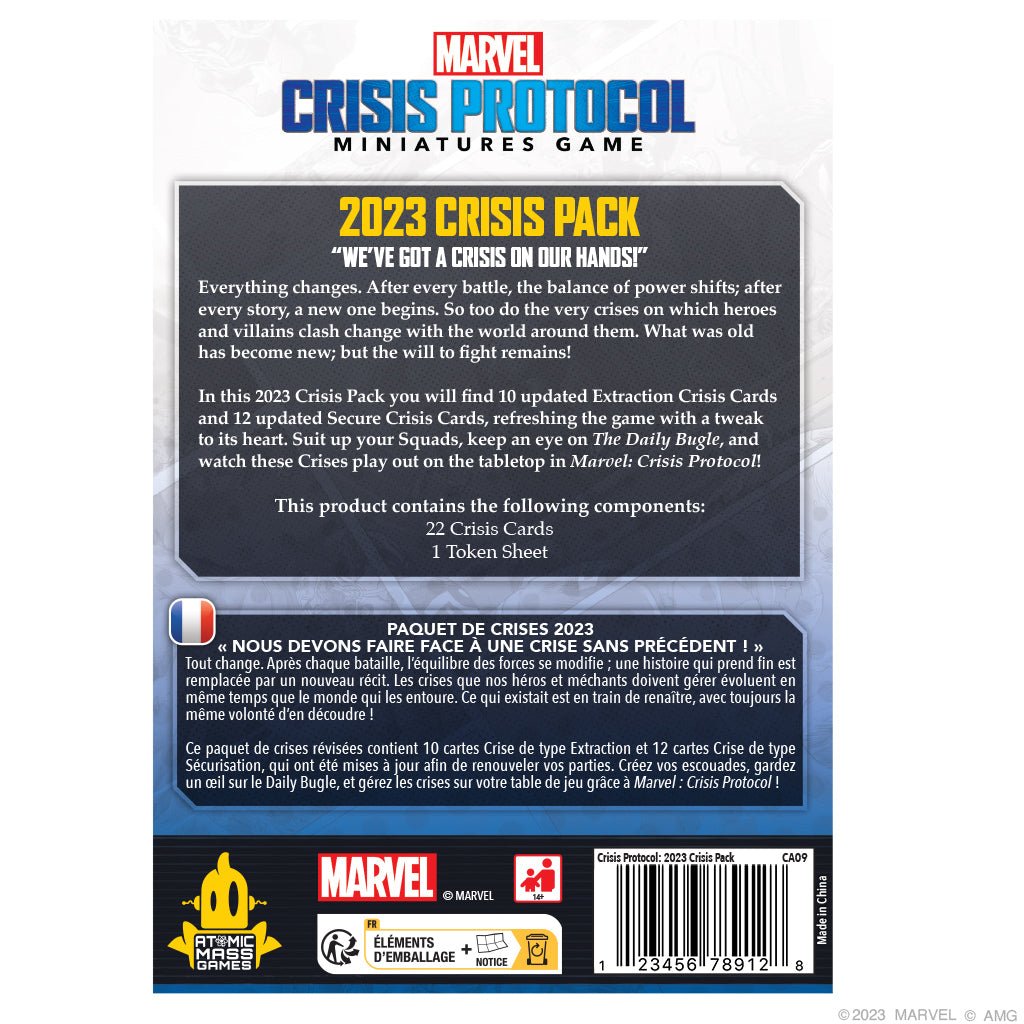 Marvel: Crisis Protocol - Crisis Card Pack 2023 (Preorder) from Atomic Mass Games at The Compleat Strategist