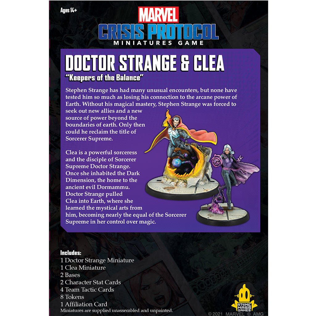 Marvel Crisis Protocol Doctor Strange & Clea Character Pack from Atomic Mass Games at The Compleat Strategist