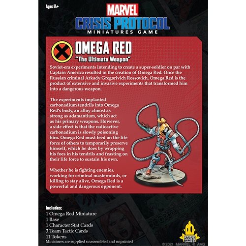 Marvel Crisis Protocol Omega Red Character Pack - The Compleat Strategist