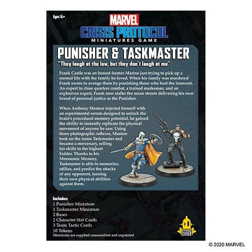 Marvel Crisis Protocol Punisher & Taskmaster Character Pack from Atomic Mass Games at The Compleat Strategist