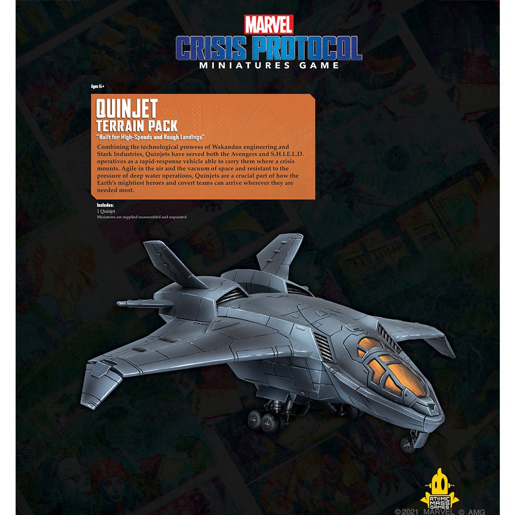 Marvel: Crisis Protocol - Quinjet Terrain Pack Collectible Miniatures Games The Compleat Strategist