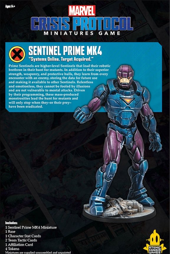 Marvel: Crisis Protocol - Sentinel Prime MK4 from Atomic Mass Games at The Compleat Strategist