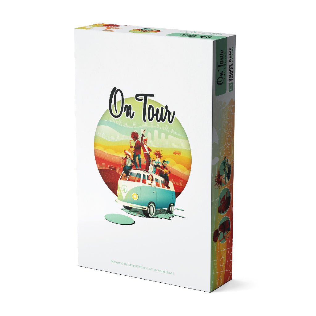 On Tour: USA & Europe roll and write game from Atomic Mass Games at The Compleat Strategist