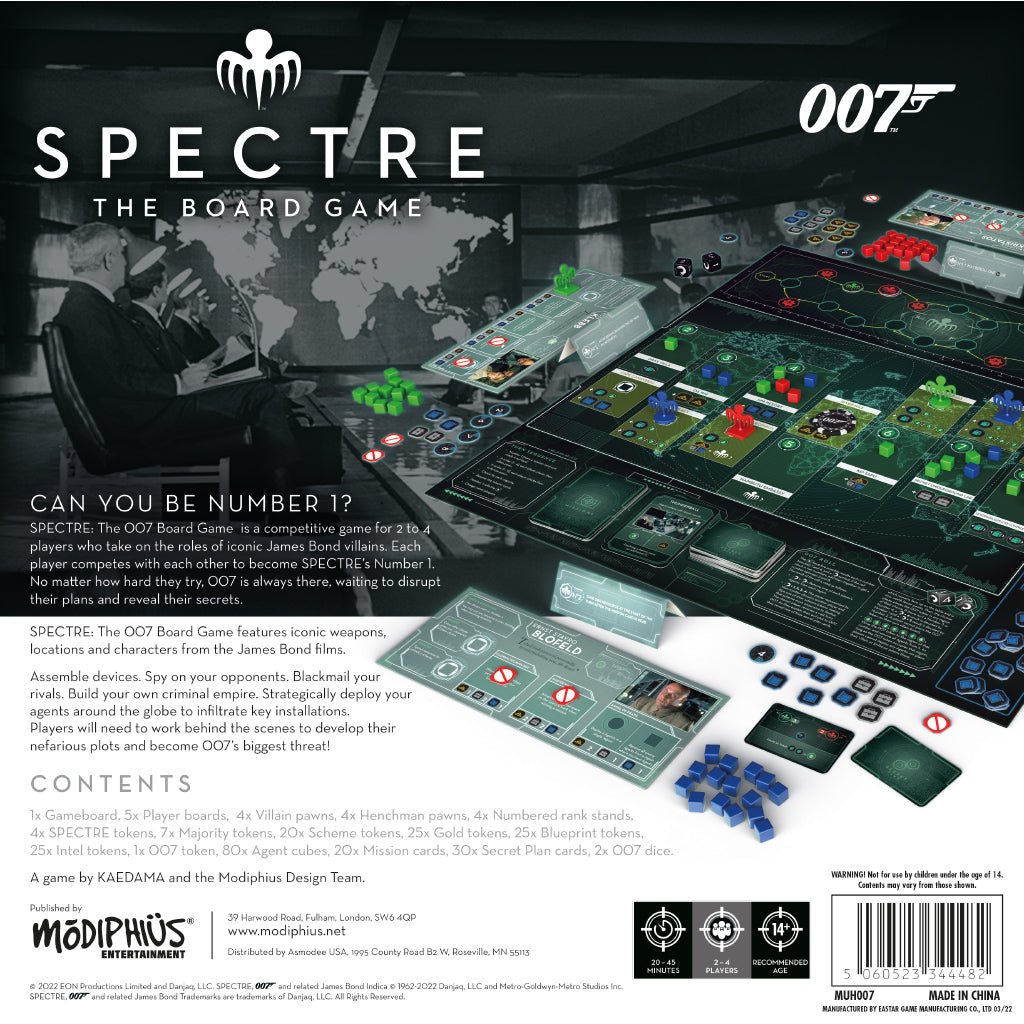 SPECTRE Board Game from Modiphius at The Compleat Strategist