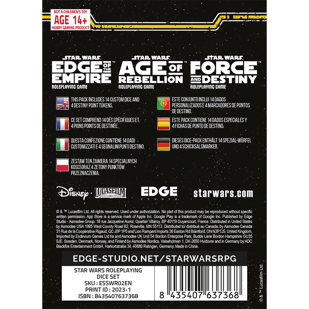 Star Wars Roleplaying Dice Dice Sets & Games The Compleat Strategist