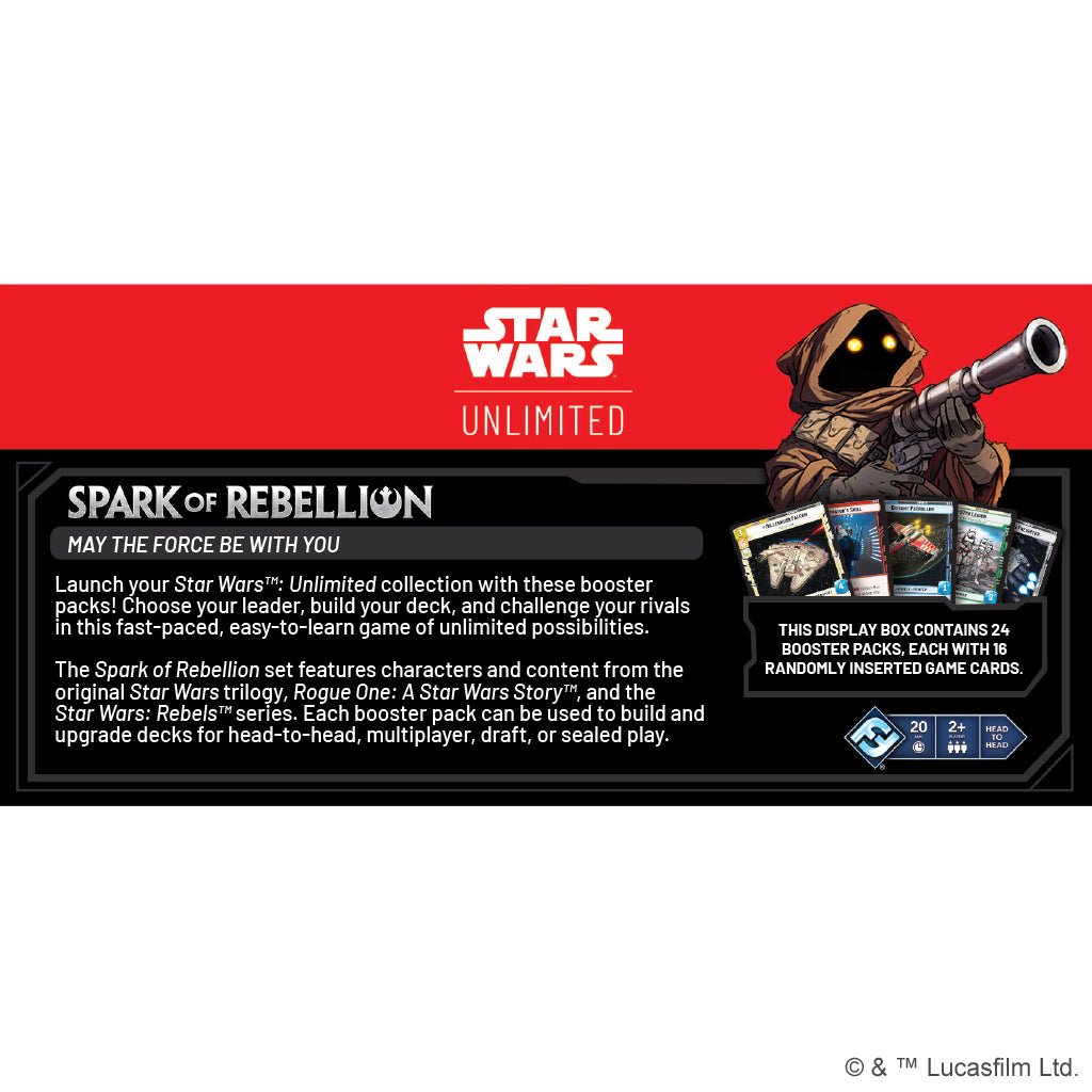 Star Wars Unlimited Booster Box Spark of Rebellion Star Wars Unlimited Booster Box Spark of Rebellion
