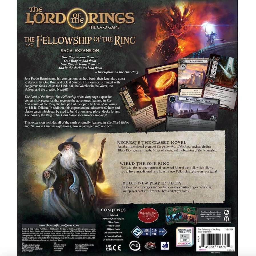 The Lord of the Rings: The Card Game - Fellowship of the Ring Saga Expansion - The Compleat Strategist