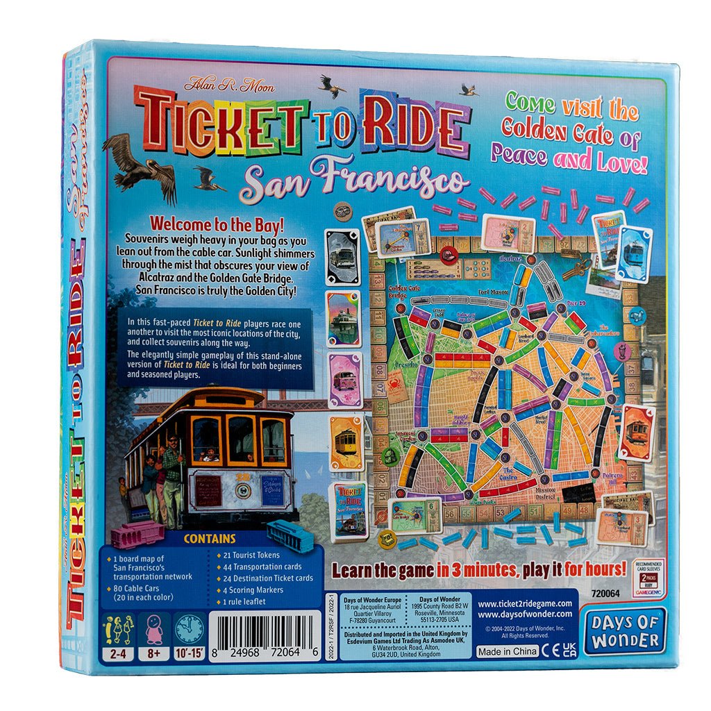 Ticket to Ride San Francisco from DAYS OF WONDER at The Compleat Strategist