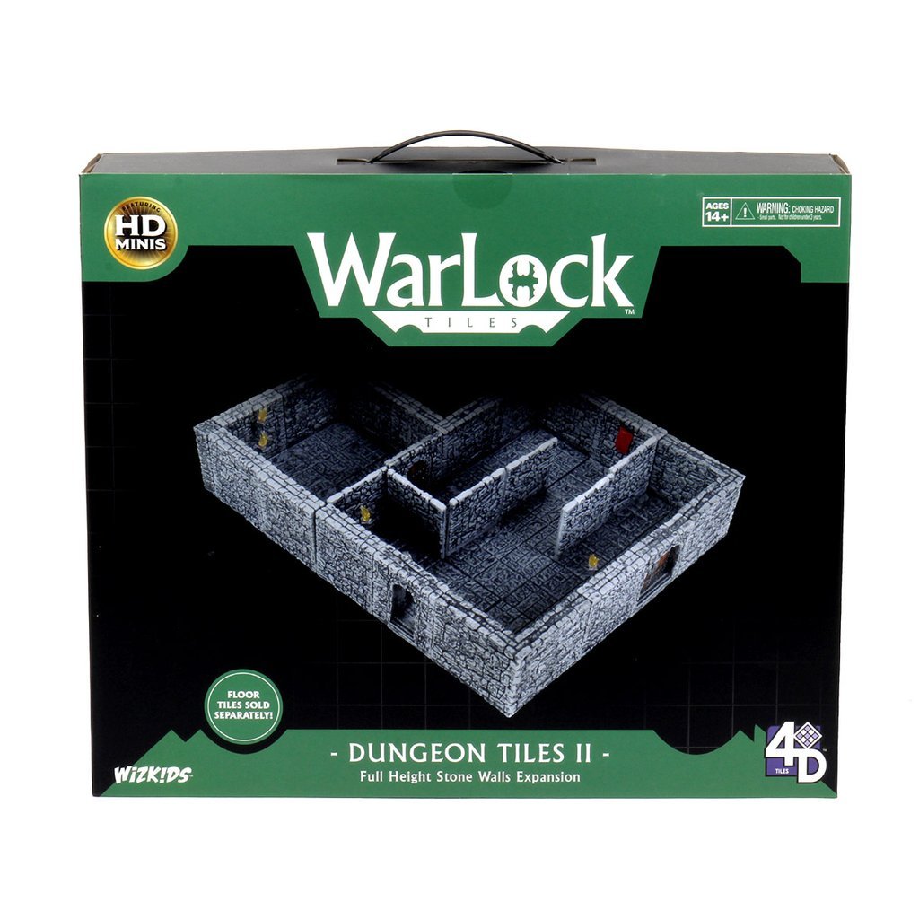 WarLock Tiles: Dungeon Tiles II - Full Height Stone Walls - The Compleat Strategist